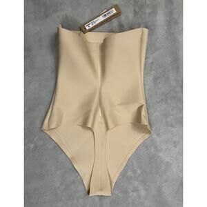 Skims Body XS Zoned High Waisted Thong Core Sculpt Light Beige Sand PN-THG-7114W
